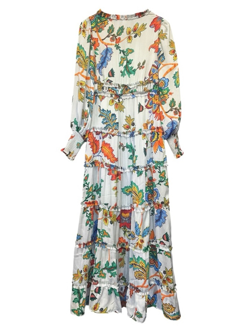 Chelsea & Violet Multicolor Floral Tiered Maxi Dress on Light Gray Small - Picture 4 of 9